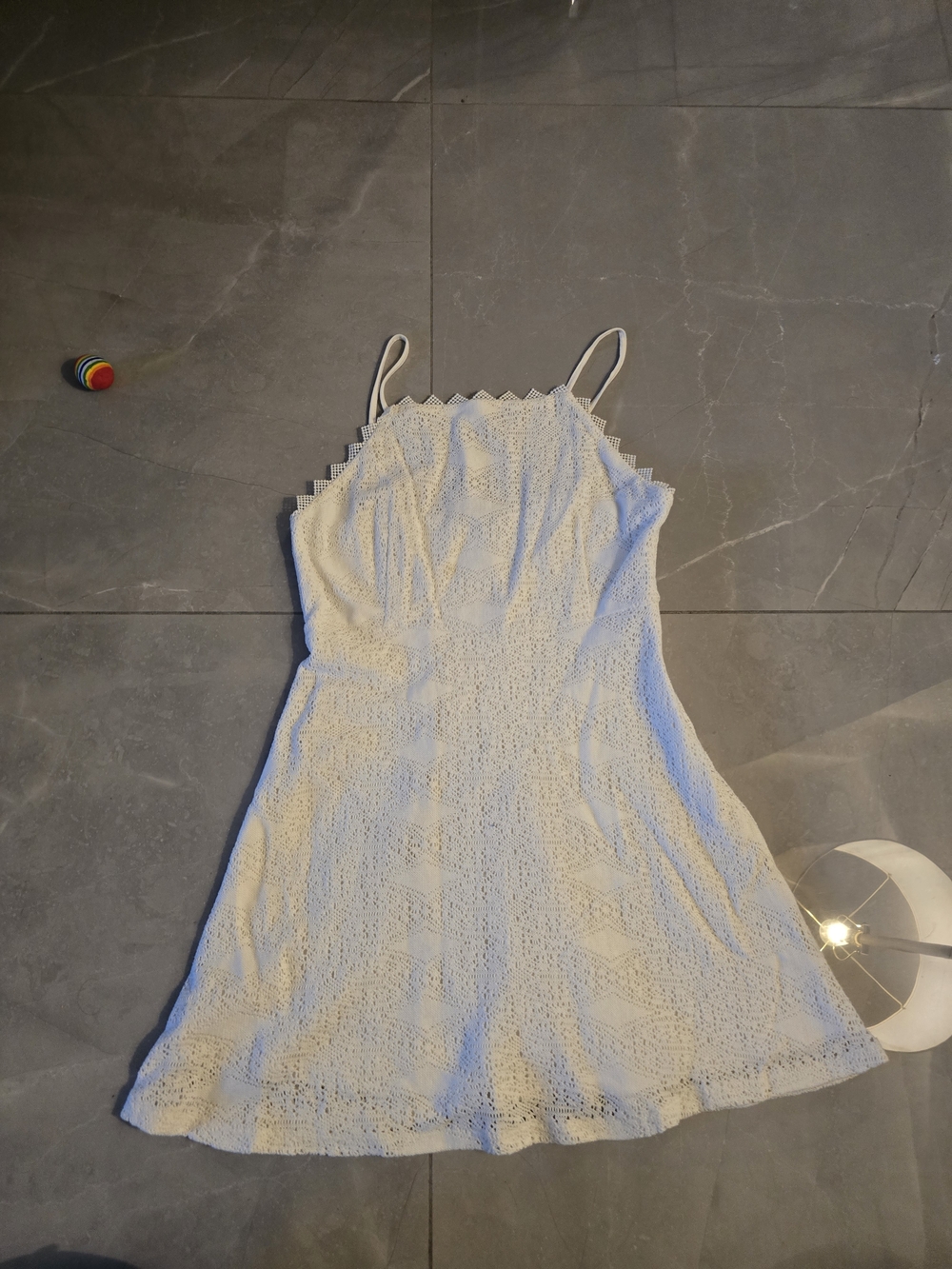 Topshop Cream Lace-Trim Cami Top